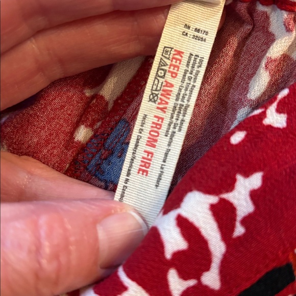 Intimately Free People sz S red floral wide leg pants - Picture 9 of 9